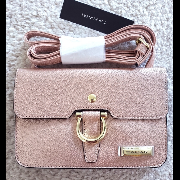 Tahari Handbags - New Peach Pink Tahari Crossbody Shoulder Bag Purse